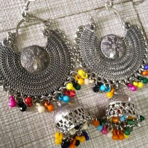 Silver Women Earrings (Navratri Special)