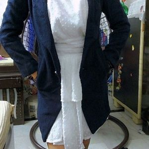 Winters Long Coat Navy Blue