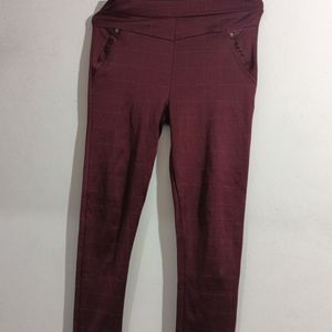 Maroon Active Wear Jagging