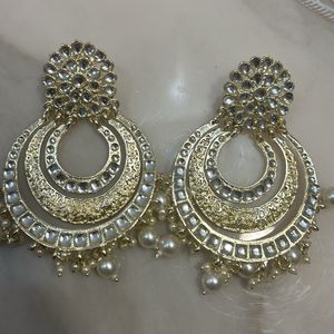 Gold Plated Kundan Earrings