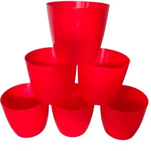 *New* Set Of 6 Red Planters For Indoor Plants