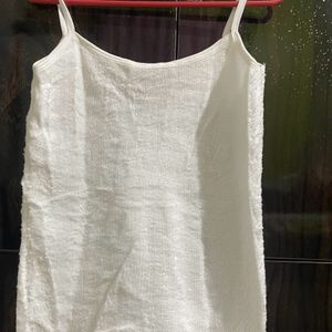 White Fur Tank Top