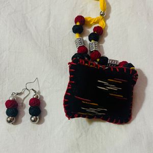 Homemade neck piece With Earrings