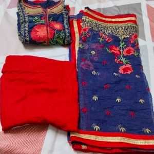 Straight Pant Kurta Set With Dupatta