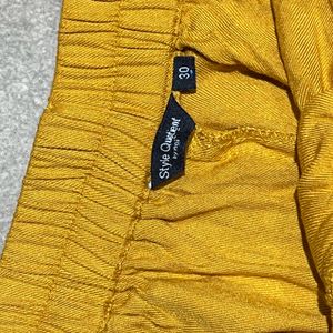 Mustard Plazzo Pants