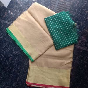 Net Saree Gold