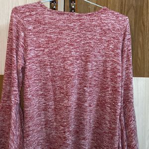 Price Drop. White N Maroon Top