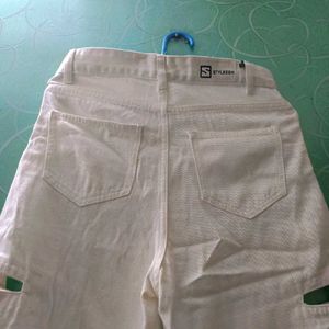 White Cargo Jeans