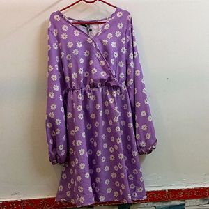 Lovely Purple Floral Dress