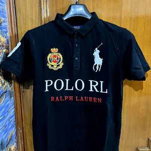 RAPLH LAUREN BLACK POLO TSHIRT