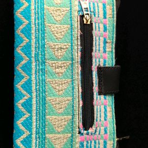 Jacquard Purse / Pouch (Blue)