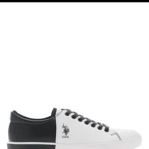 US Polo Men Black & White Sneakers