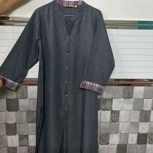 Dark Grey Plain Kurti