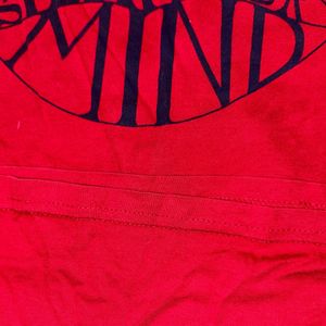 ‘SPEAK YOUR MIND’ RED BABY TEE FOR WOMEN