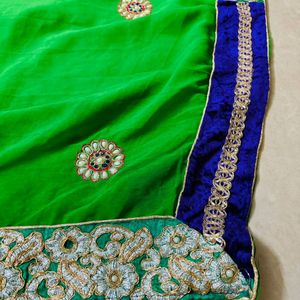 Velvet Border Saree