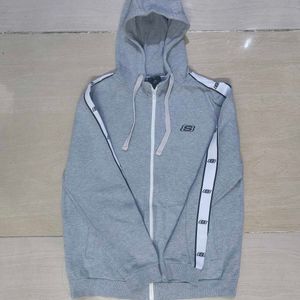 Skechers Full Zip Hoodie Grey Size M