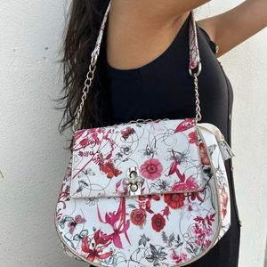 Pretty Floral Bag With Adjustable Sling