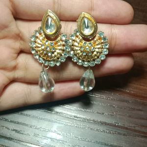 White Colour Stone Earrings