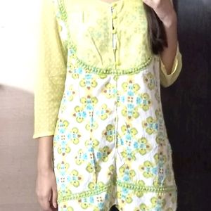 Light Green Cotton Kurti