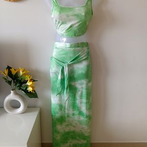 Urbanic Green Tie Dye Coord Set