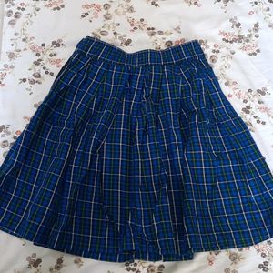 Piccolo Checked Pure Cotton Skirt