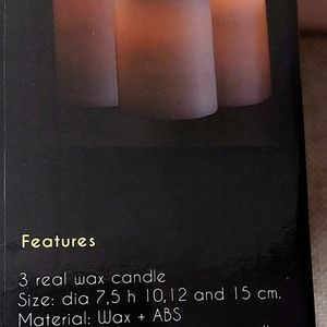 3 LED CANDLES WITH REMOTE CONTROL