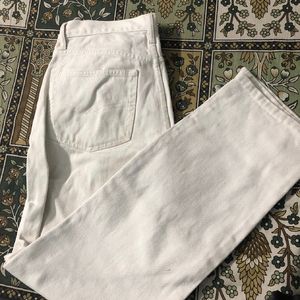 White Denim Straight Jeans