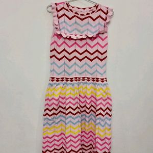 Cute Pink Knee Length Dress