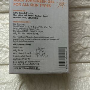 L’Sensa Aqua Sunscreen Gel