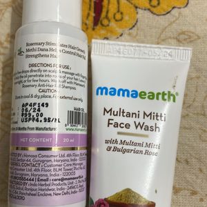 Mamaearth Facewash, Sunscreen & Hair Growth Oil