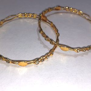 Golden Bangles 2 Bangle Set For Women