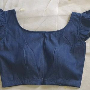 Denim Blouses Cum Crop Tops