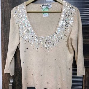 Semi Winter Shiny Sequine Top