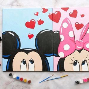 Set Of 2 Mini Canvas Painting