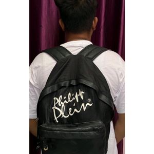 Philipp plein black unisex backpack