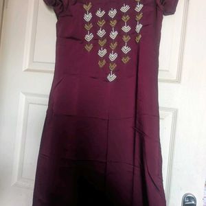 Silk Kurti Top With Lining