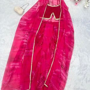 Pink Ready To Wear Saree