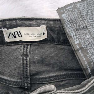 Zara Charcoal Straight Jeans 26