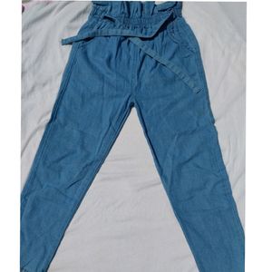 Tie Up Soft Denim Pants