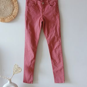 Massimo Dutti Pink Slim Fit Jeans From Italy