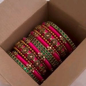 Handcrafted Silkthreadbangles Set