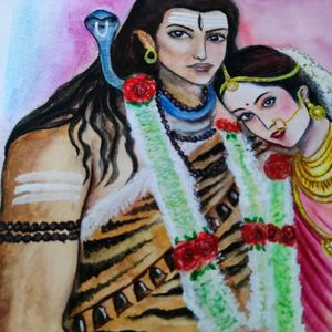 Shiv Parvati Painting