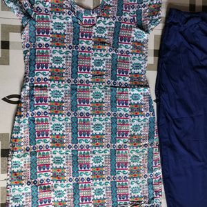 Multicolour Kurti With Palazzo On Sale