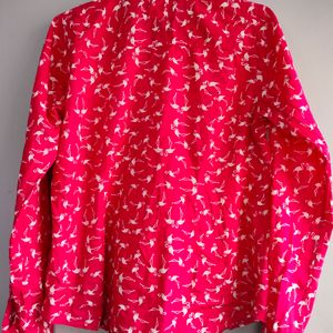 pink flamingo printed shirt