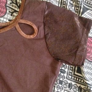 New Elastic Stretchable brown Readymade Blouse