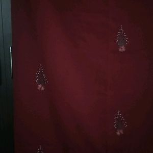 Handmade Flower Work Beautiful Georgette Saree