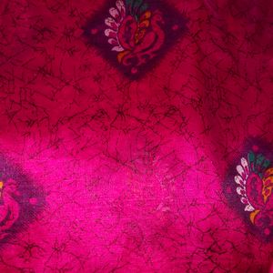 Art Silk Saree... Rani Pink Color, Not Used