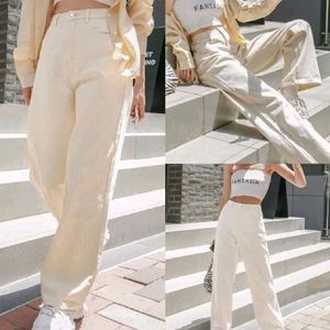 👻Co-ord♡ - White Denim Trouser+Cotton Crop Shirt