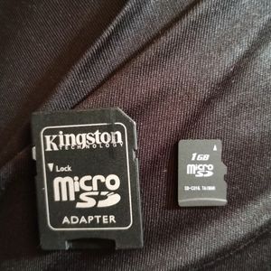 Kingston Adaptor With Memory Card 1gb