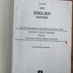 ISC English Papers Frank Class Twelve 12